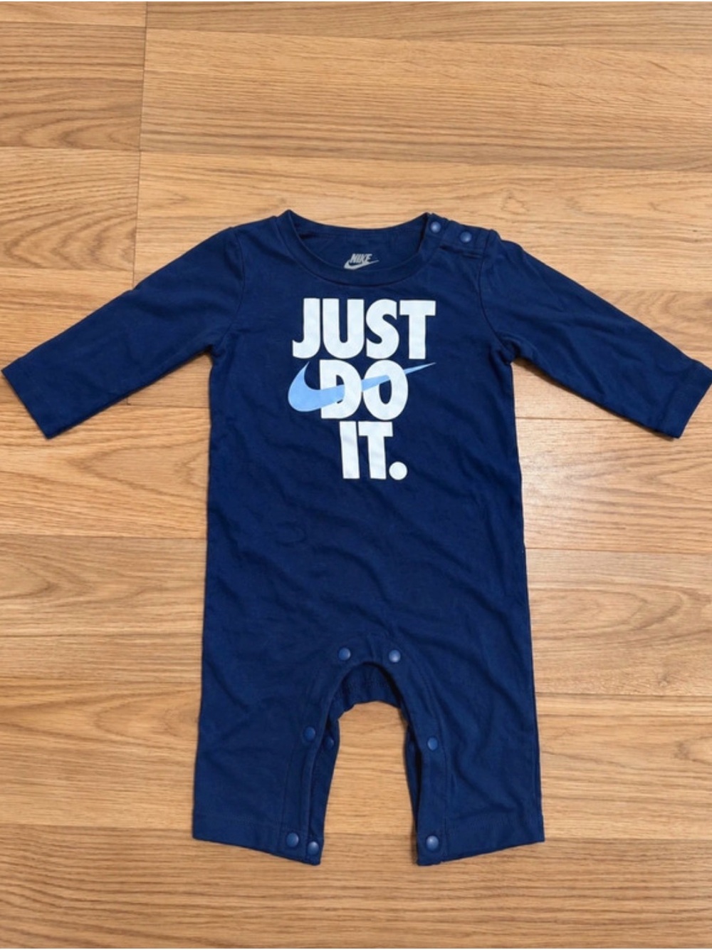 Nike Navy Blue 'Just Do It.' Baby Footie